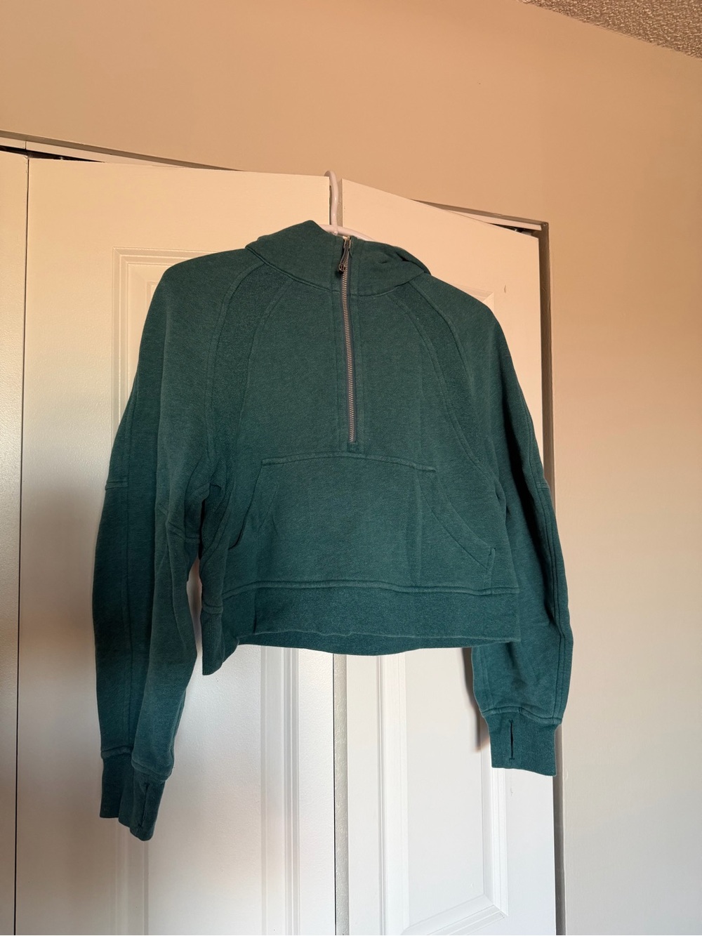lululemon Scuba Oversized Half-Zip Hoodie Teal Blue Green